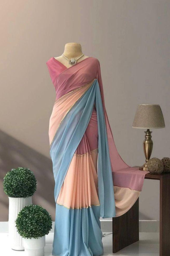 Beautiful Designer Party Wear Soft Georgette Saree