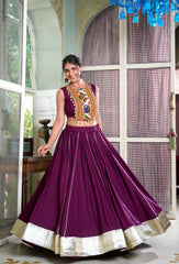 RAYON LEHENGA AND GAMTHI BLOUSE FOR NAVRATRI