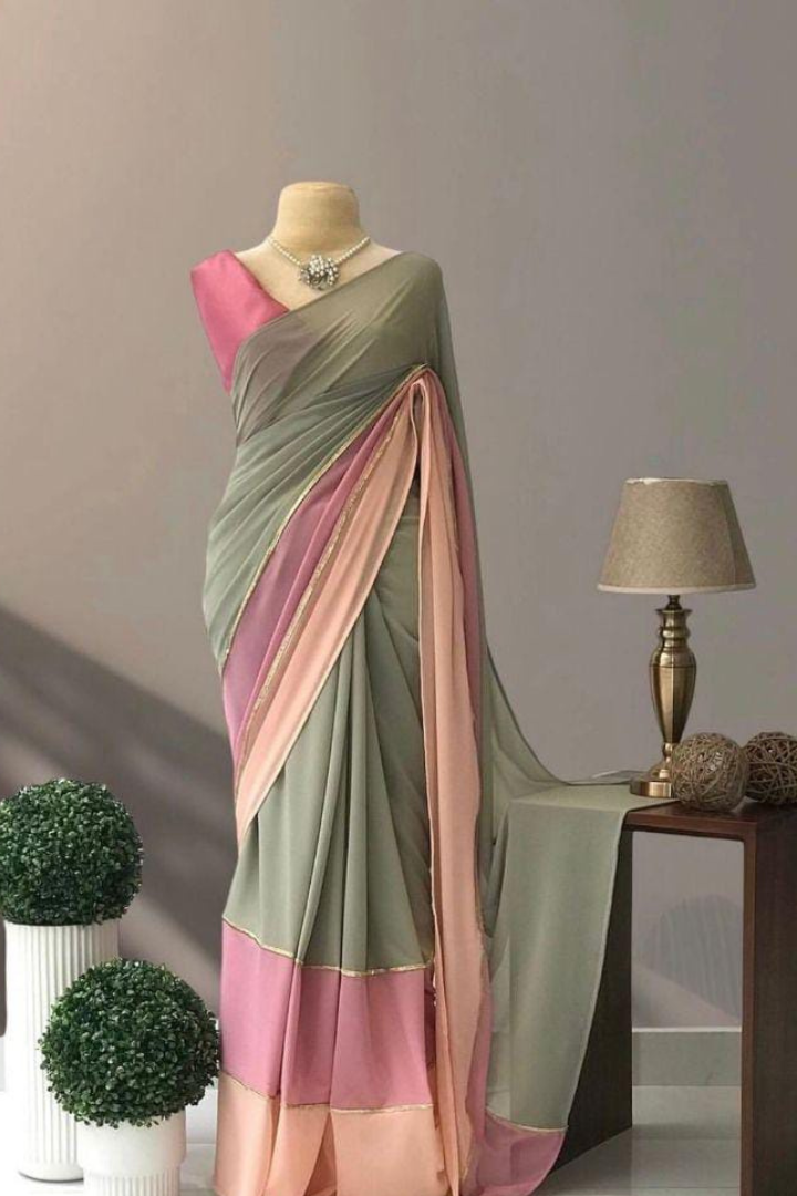 Beautiful Designer Party Wear Soft Georgette Saree